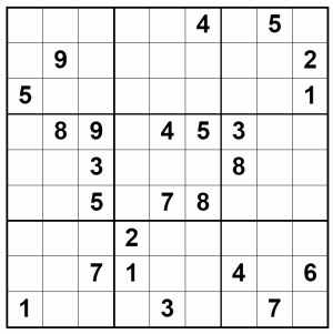 Sudoku puzzle 1 (Easy) - Free Printable Puzzles